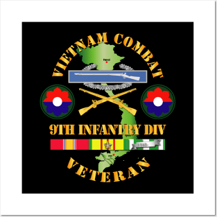 Vietnam Combat Infantry Veteran w 9th Inf Div SSI V1 Posters and Art